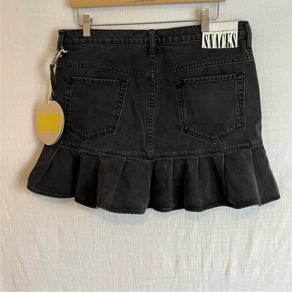 Mother Snacks! High Waisted Twizzy Pleated Skirt Mouthwatering In Black Size 32 - Picture 8 of 10